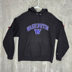 Champion Washington Huskies‎ Hoodie Mens XL Black Pullover Sweatshirt